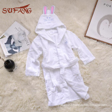 Cute bunny baby hooded bath towel in 100% cotton terry towel fabric